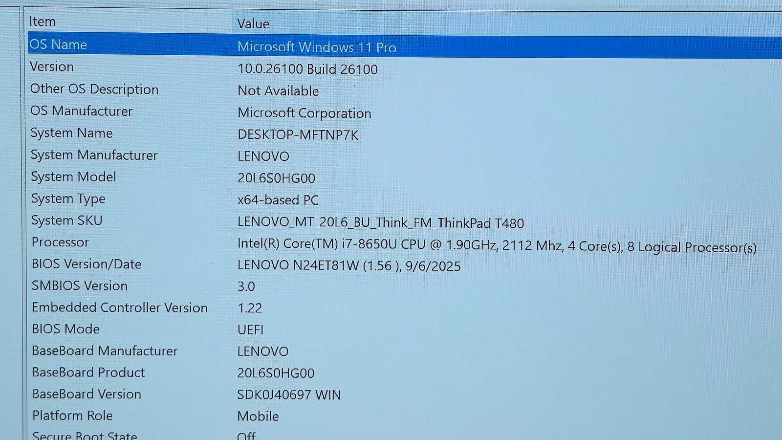 Lenovo ThinkPad T480 (i7-8th 32GB RAM 1TB SSD) 14″ Touch GeForce 2GB GPU – MINT