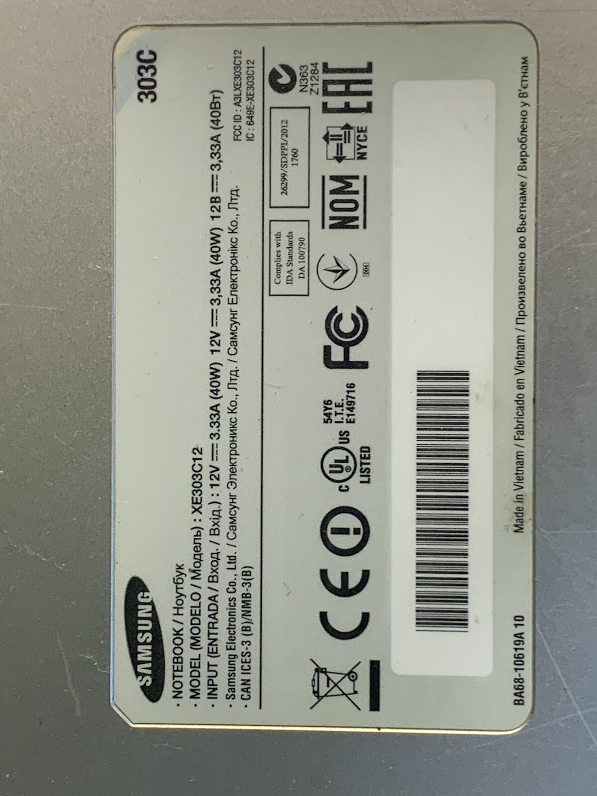 samsung notebook xe303c12 laptop for parts or repair