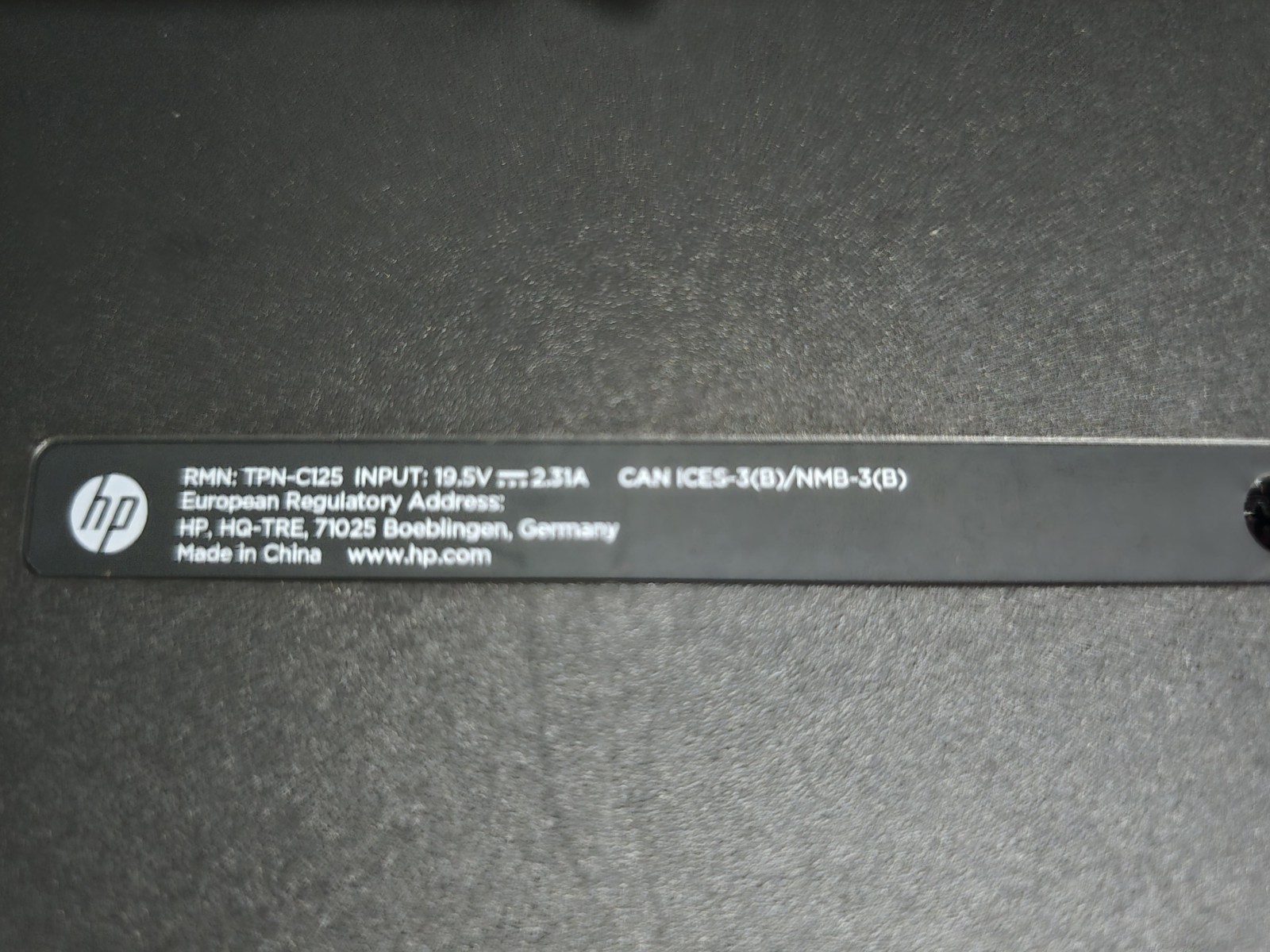 HP 250 G5 Laptop Computer 3165NGW Black Core i3 with Charger Built-in Webcam