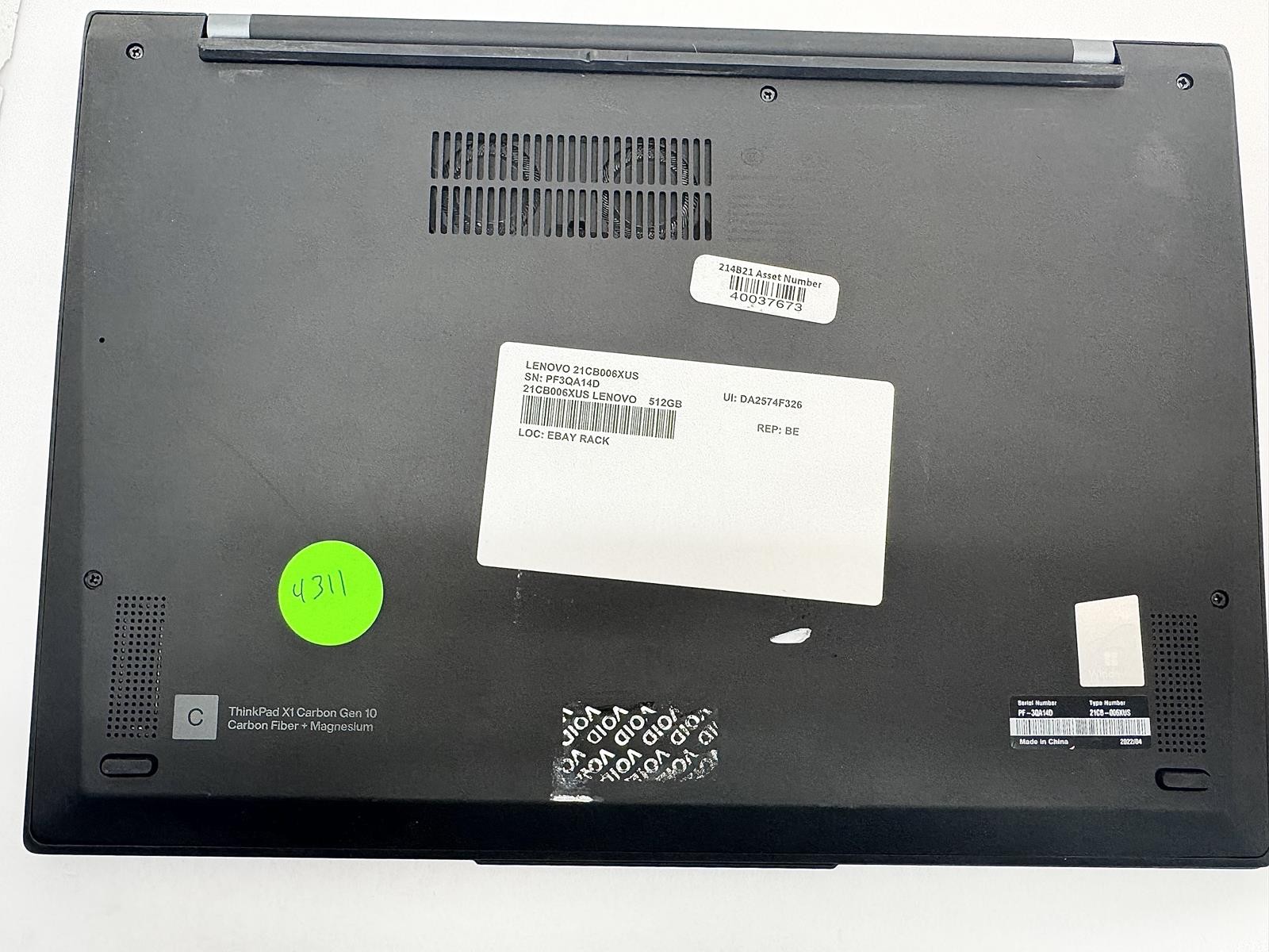 Lenovo ThinkPad X1 Carbon Gen 10, 12th Gen Intel Core i5-1235U, 16GB, 512GB