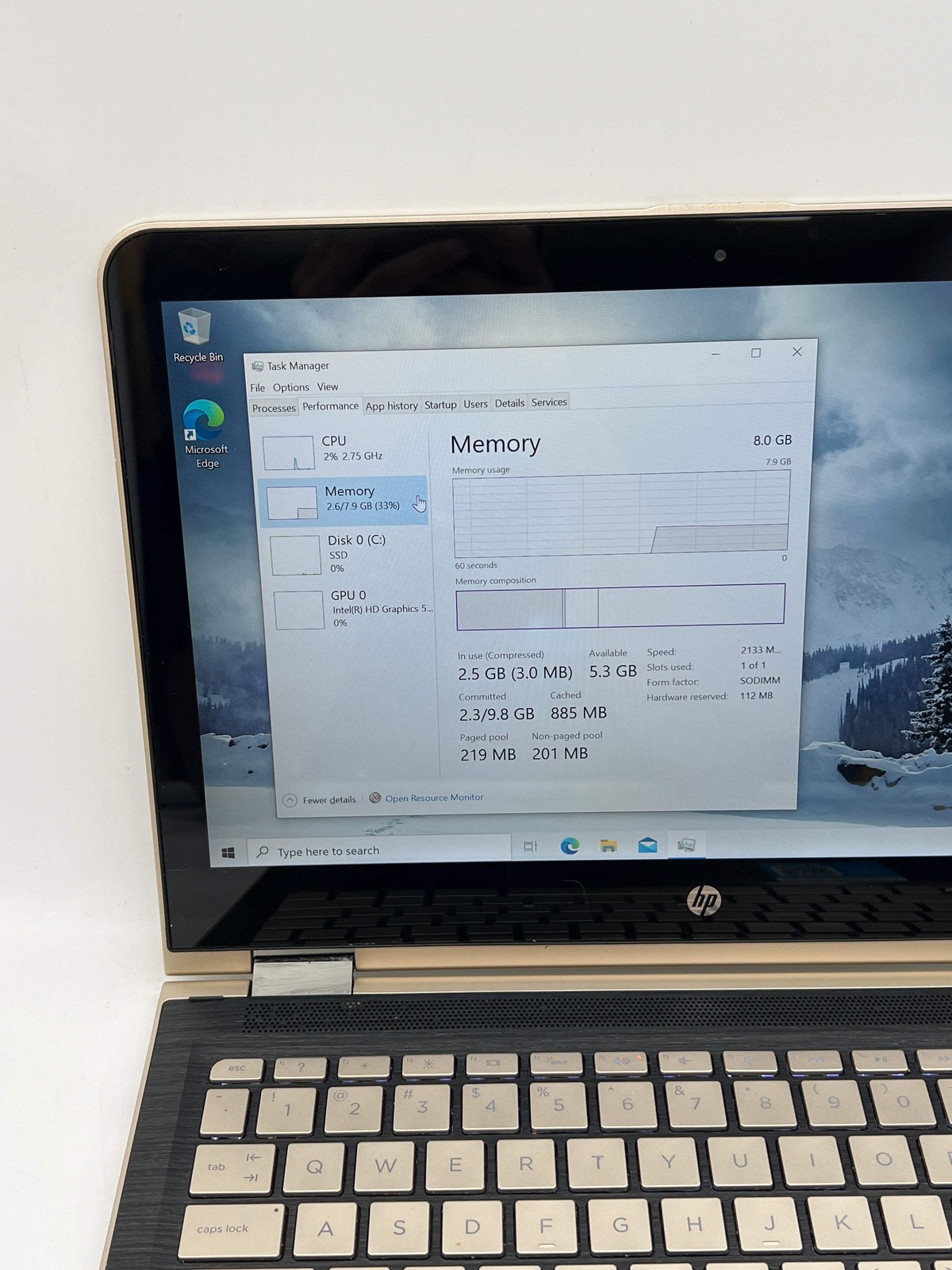 HP Pavilion x360 M3-U003DX 15.6″ Intel i5-6200U 8GB RAM 128GB SSD Gold – Used