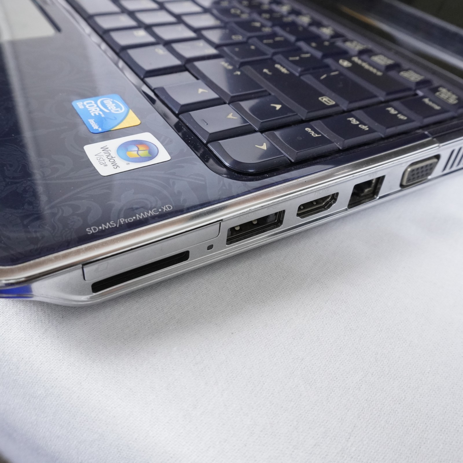 HP Pavilion dv3 Laptop Intel Core 2 Duo Windows Vista Blue For Parts