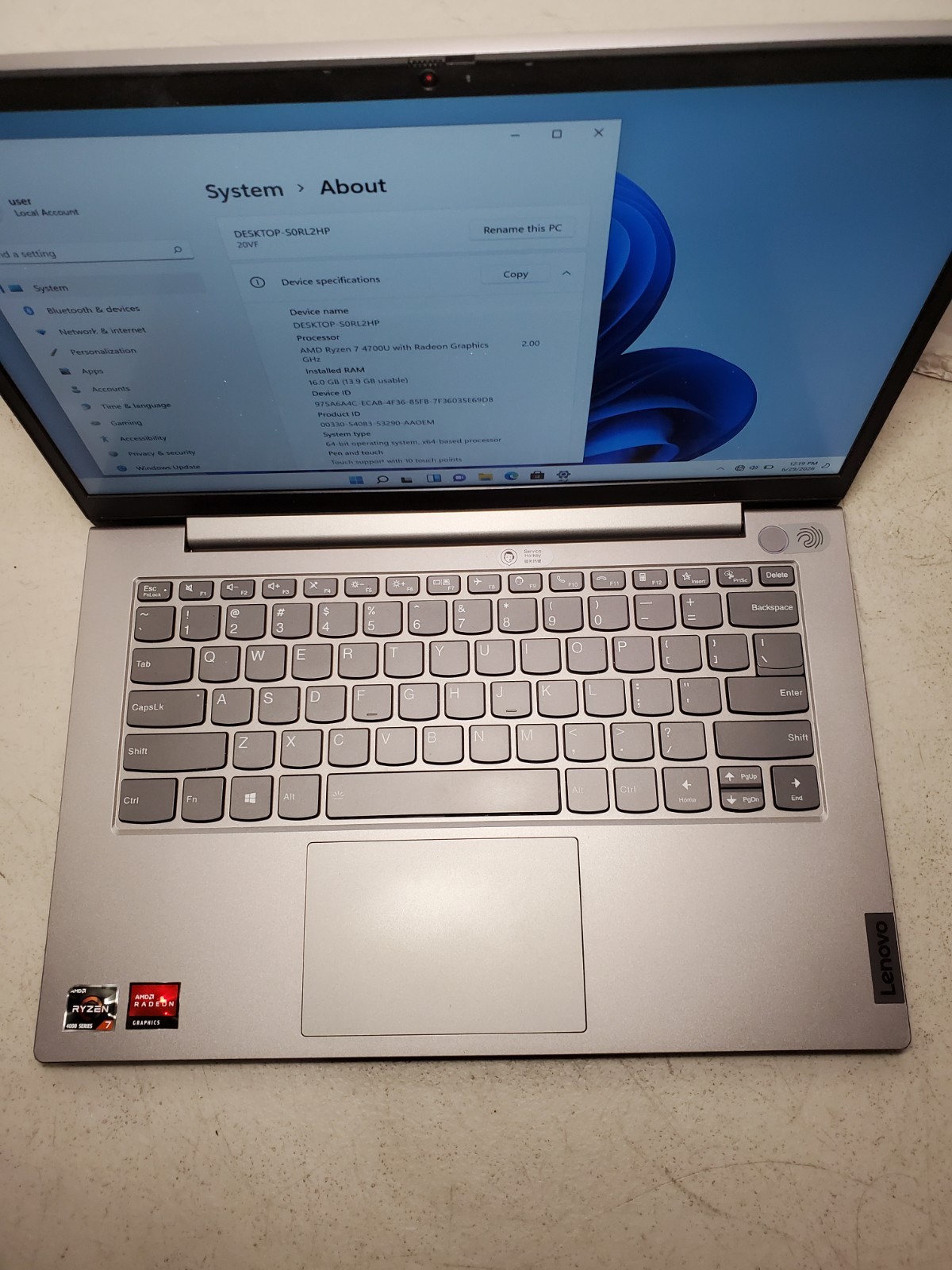 Lenovo Thinkbook 14 G2 14″ Laptop AMD Ryzen 7 4700U 16GB RAM 256GB SSD Win11 #69