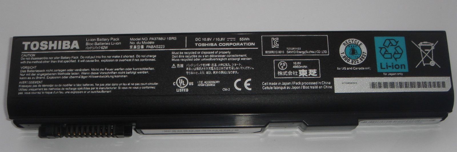 Original Toshiba Battery Tecra A11 M11 P11 V65 Dynabook Satellite V65 PXW 55Wh