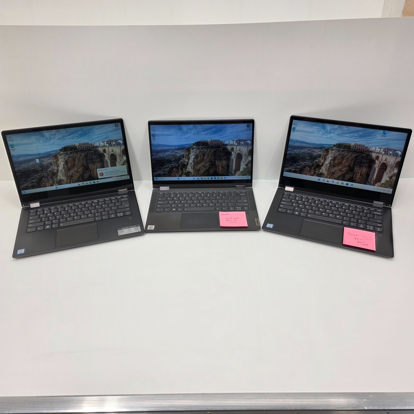 LOT OF 3 READ Lenovo Ideapad Flex 6 and 5 i7-8550U i5-8250U 8gb RAM