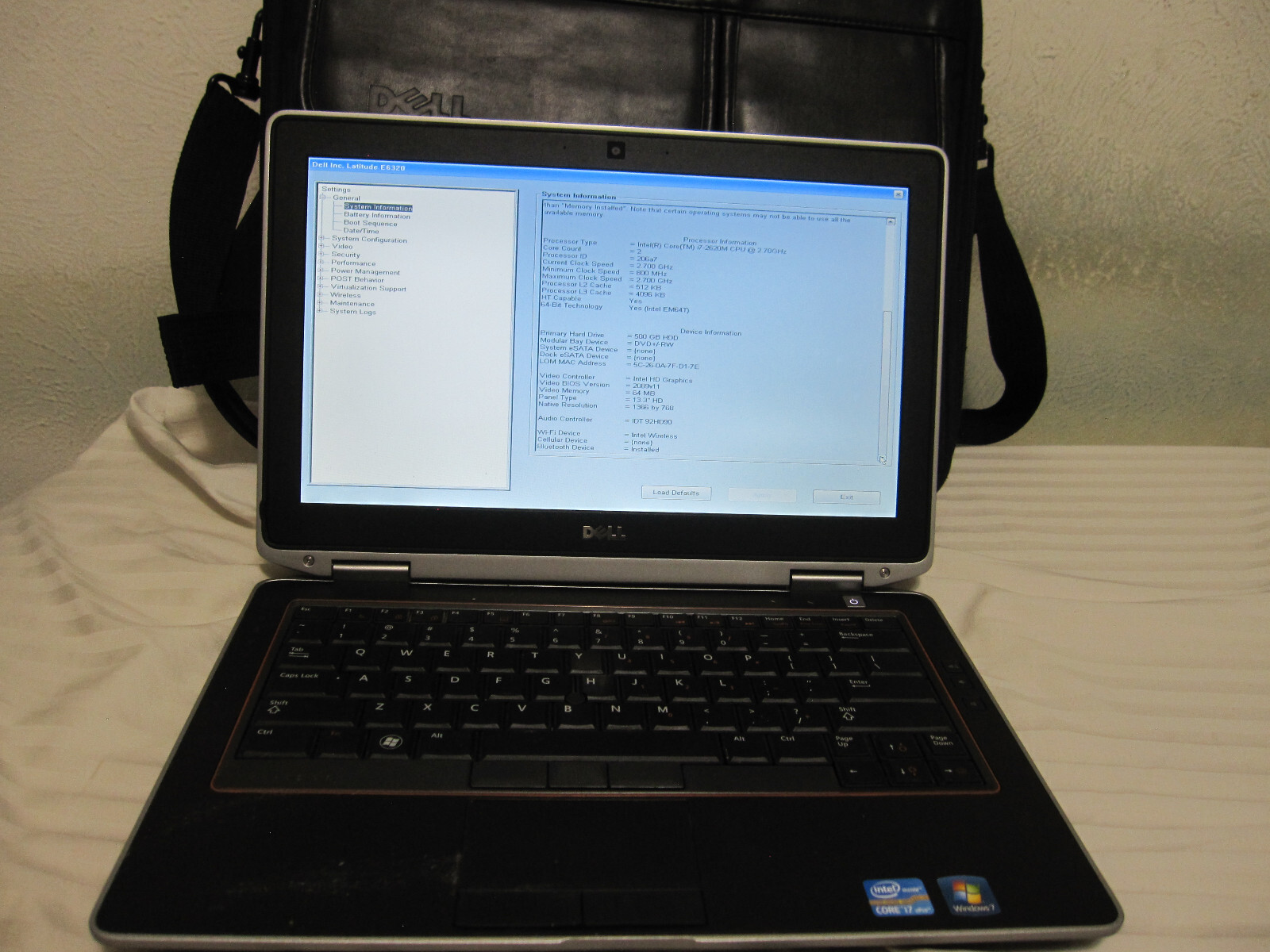 Dell Latitude E6320 Core i7-2620M, 2.70GHz,8GB RAM,500GB HD, Window 11