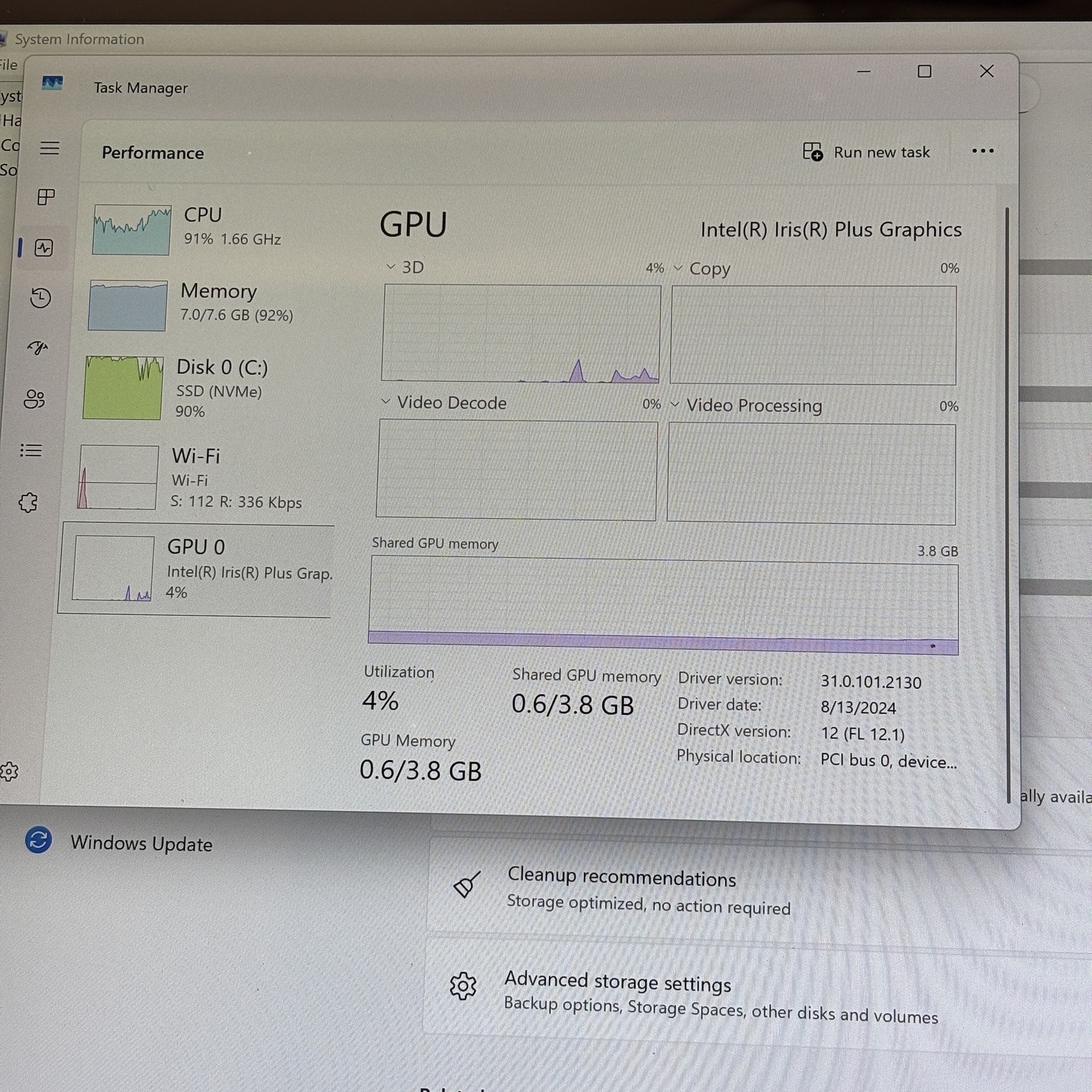 Microsoft Surface Pro7 1866 Intel Core i5-1034G4 1.10GHz 8GB RAM 256GB SSD 12.3″