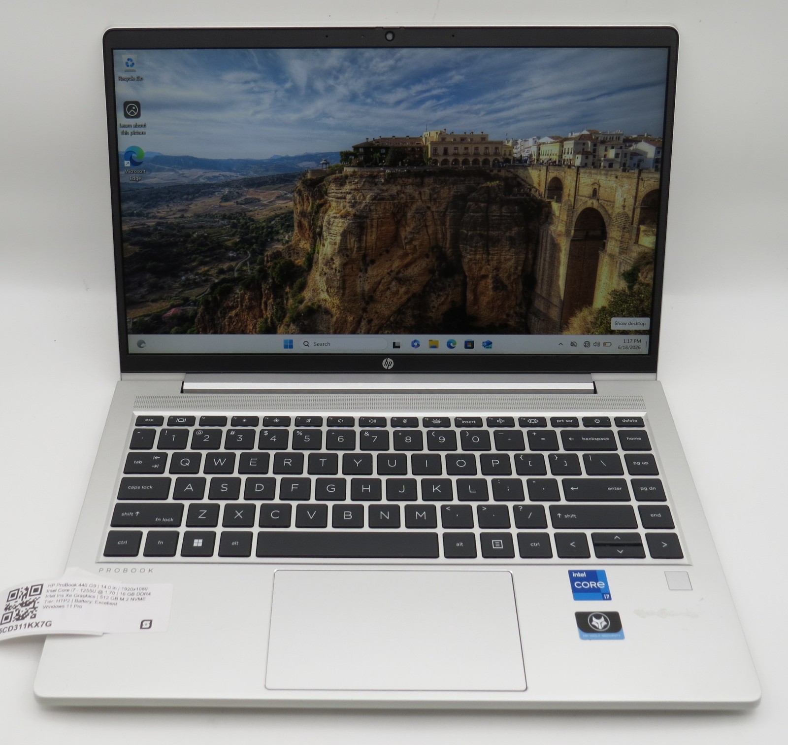 HP ProBook 440 G9 i7-1255U @ 1.7GHz | 16GB DDR4 | 512GB SSD | 14″ | Win 11 Pro
