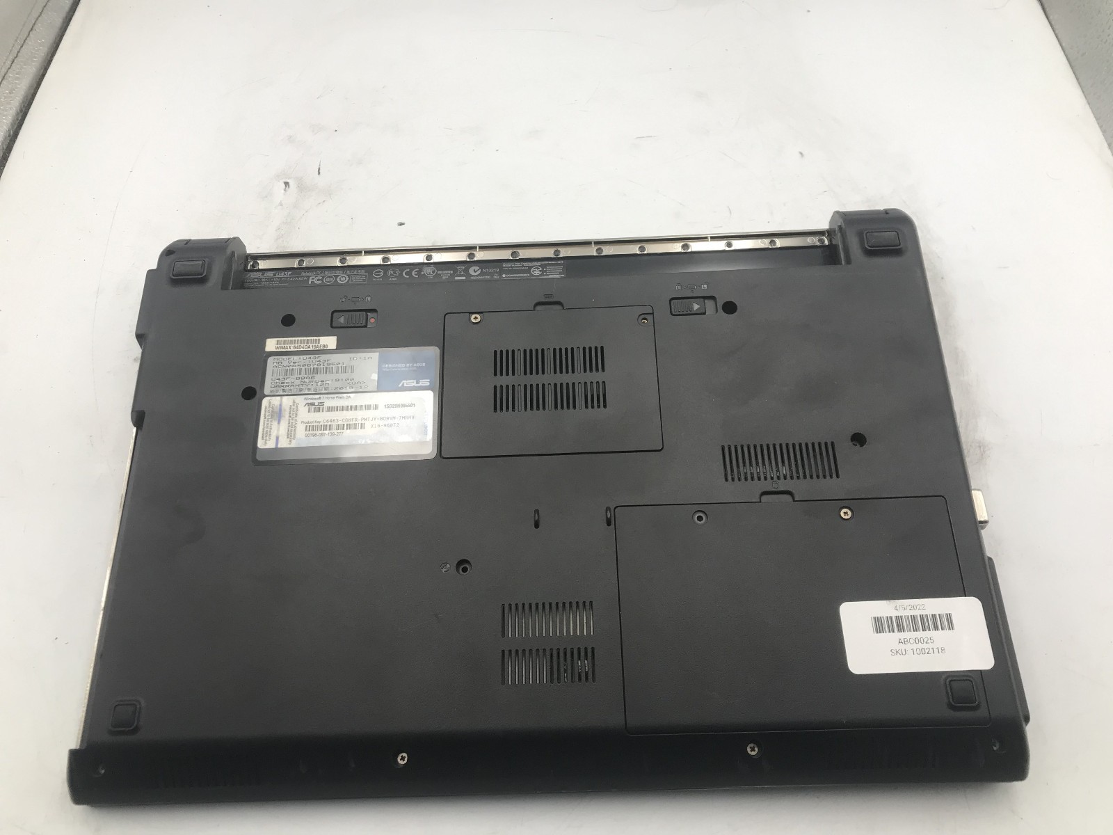 ASUS U43F BBA6 LAPTOP – FOR PARTS/BIOS LOCK – INTEL I5 1ST GEN – NO RAM -READ-BB