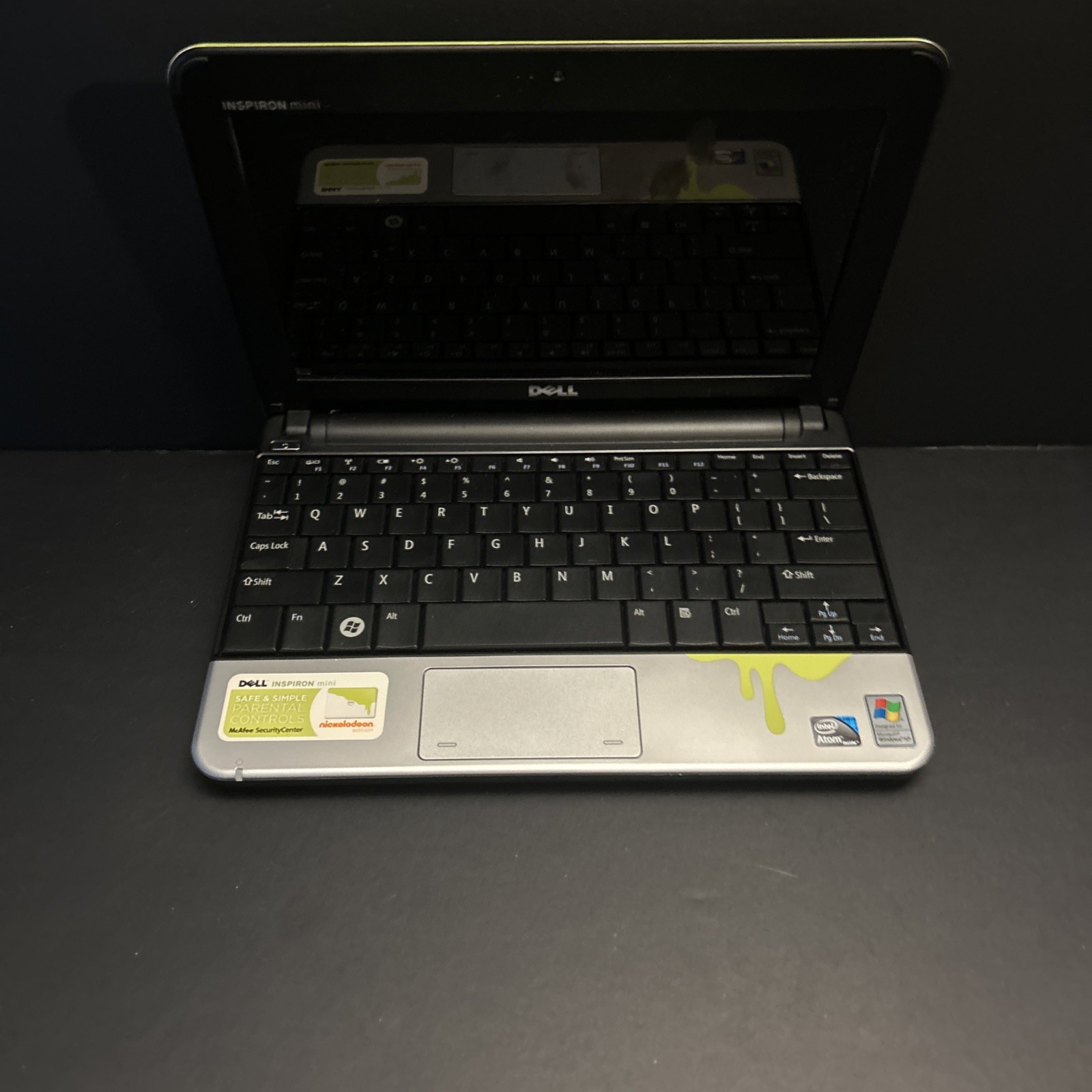 Dell Inspiron Mini 2009 Nickelodeon Slime Edition Laptop *UNTESTED As-Is*