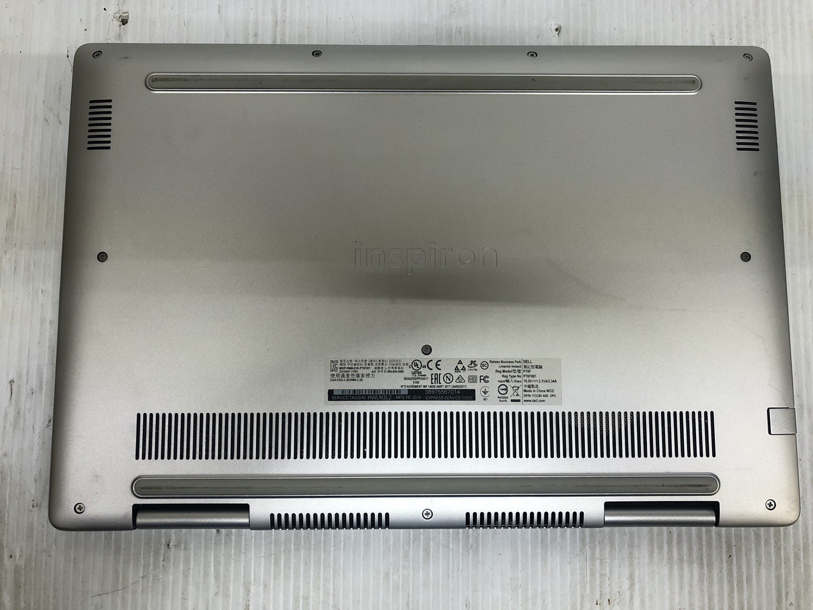 Dell Inspiron 7570 Laptop | Intel i5-8250U | 8GB RAM | NO OS/SSD – Boots to Bios