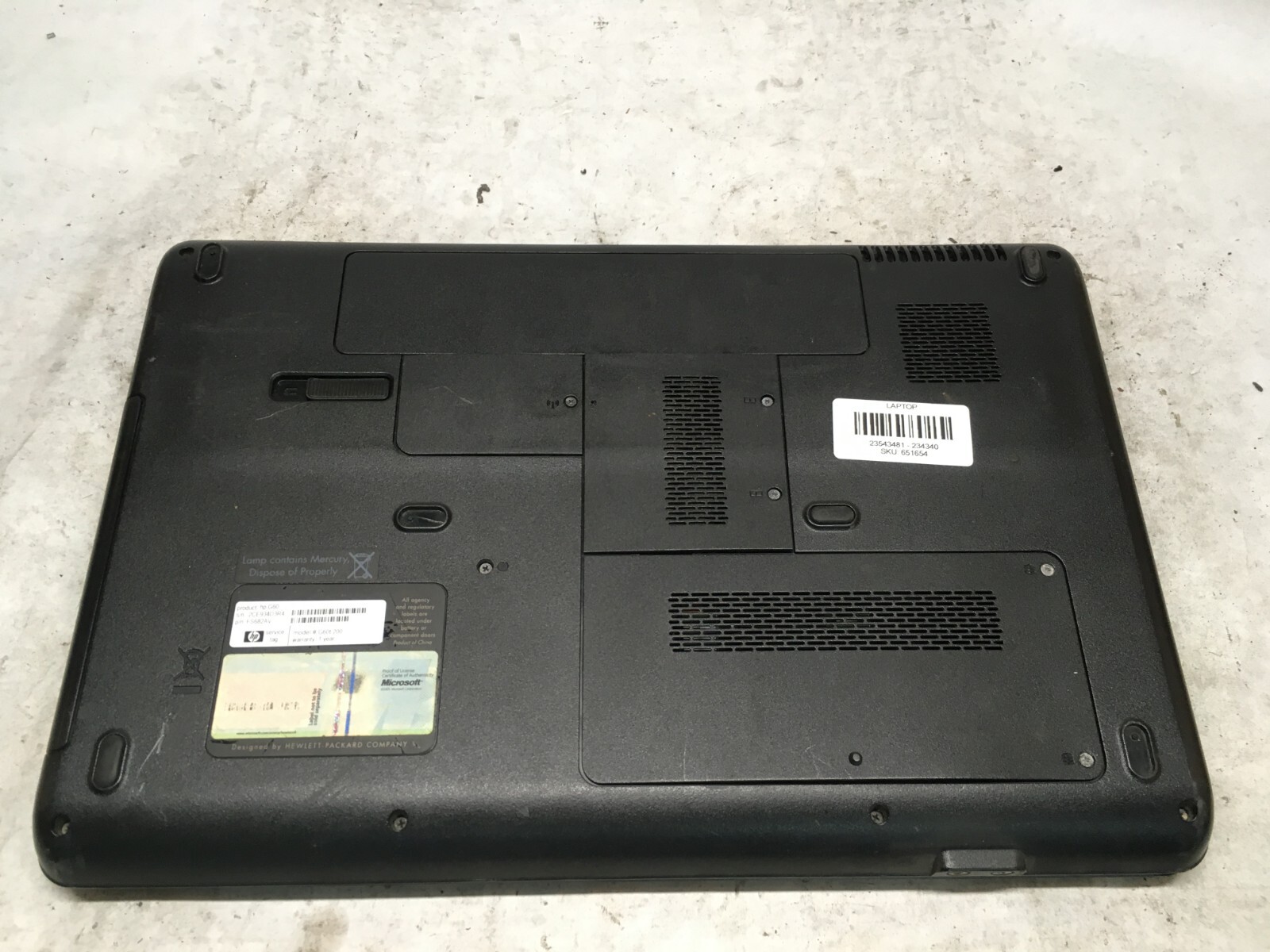 HP G60t – 200 15″ [AS IS] Intel Core 2 Duo P7550 @ 2.26 GHz – JZ