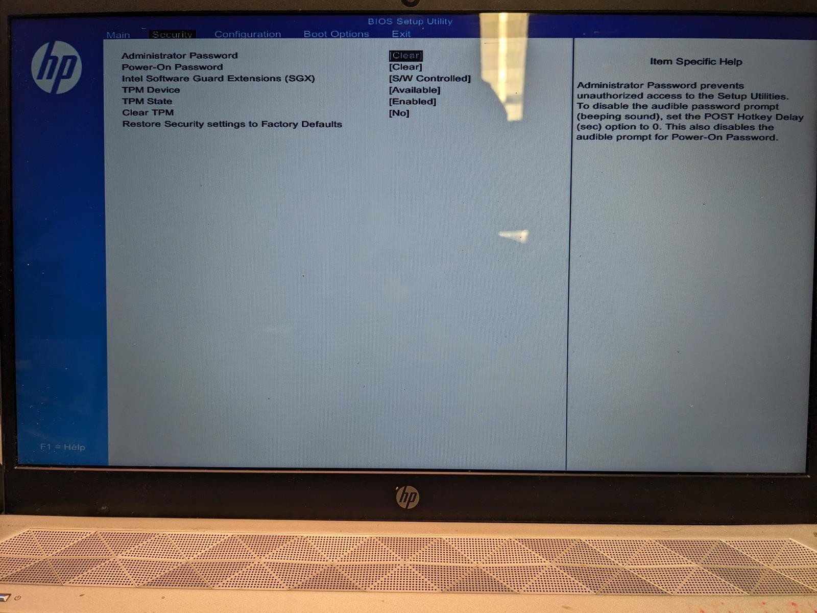 HP PAVILION – 15-CS3025OD i5-1035G1 @ 1.00GHz, 8GB RAM, NO HDD/OS