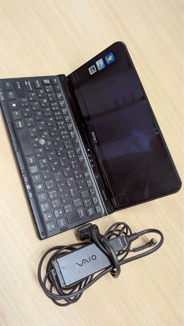SONY VAIO P VPCP11AKJ Black Crocodile 128GB SSD 2GB Windows 7 AC Adapter
