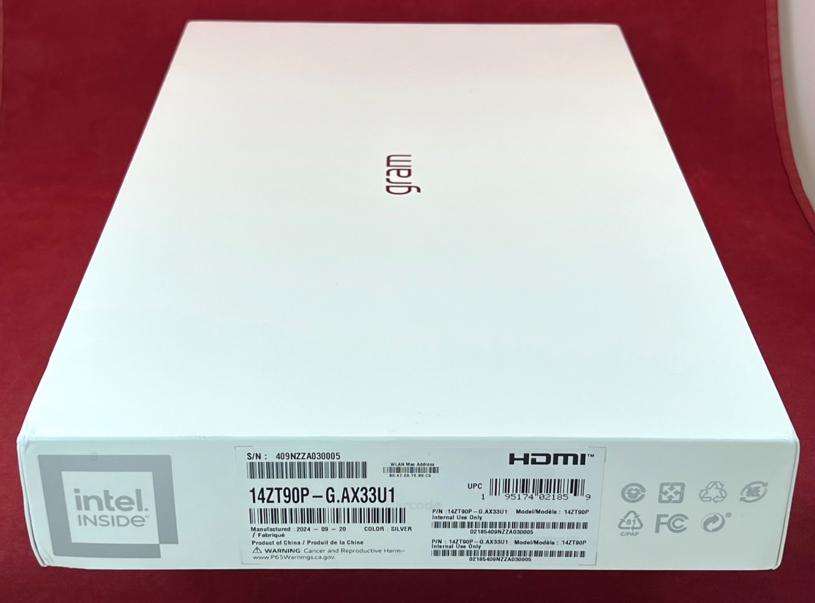 LG GRAM 14ZT90P 14″ THIN CLIENT NOTEBOOK WUXGA 256GB / 8GB, INTEL i3 11th-1115G4