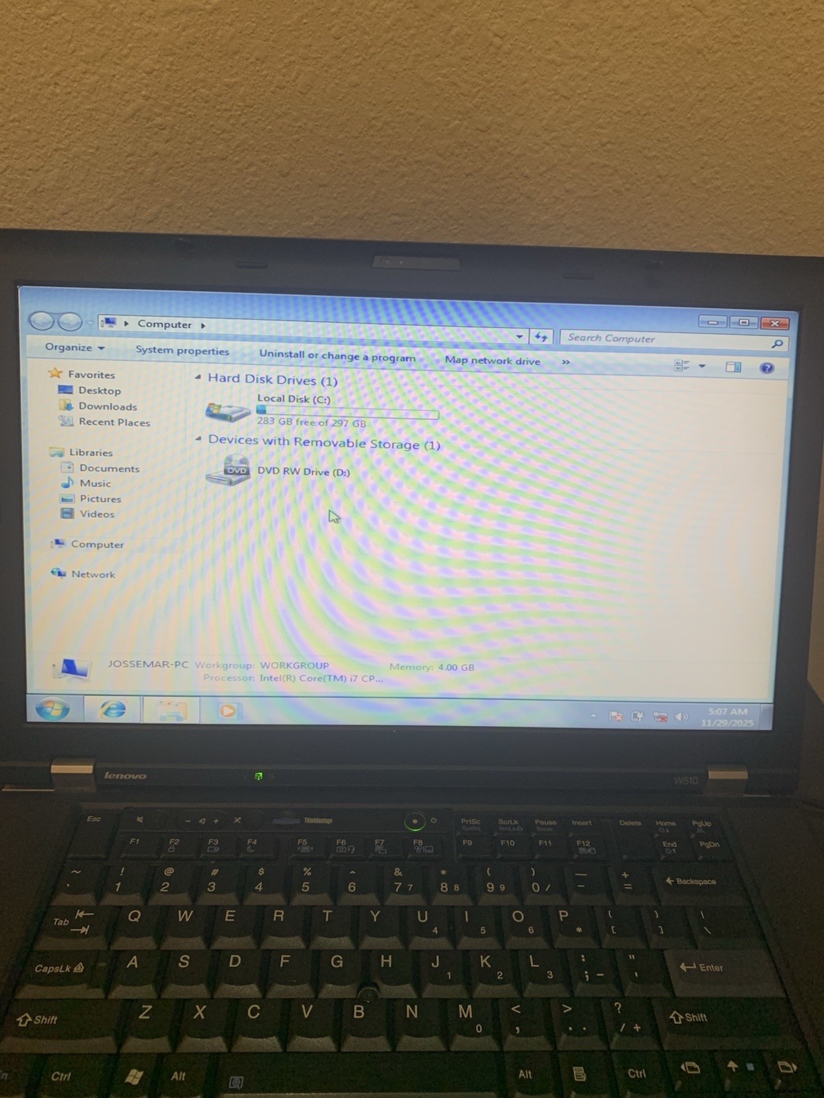 Lenovo ThinkPad W510 15.6in. (160GB, Intel Core i7 1st Gen., 1.73GHz, 4GB)…