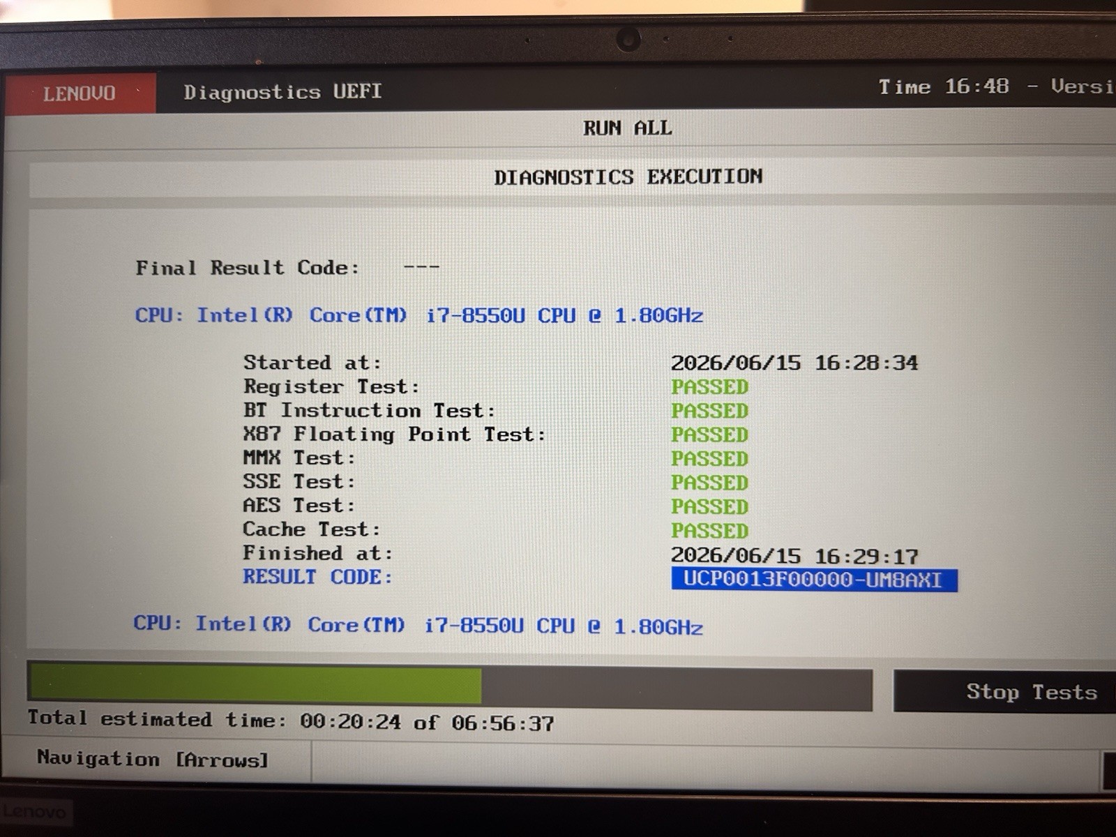 Lenovo ThinkPad E580 Laptop Intel I7-8550U 1.8GHz, 16GB RAM
