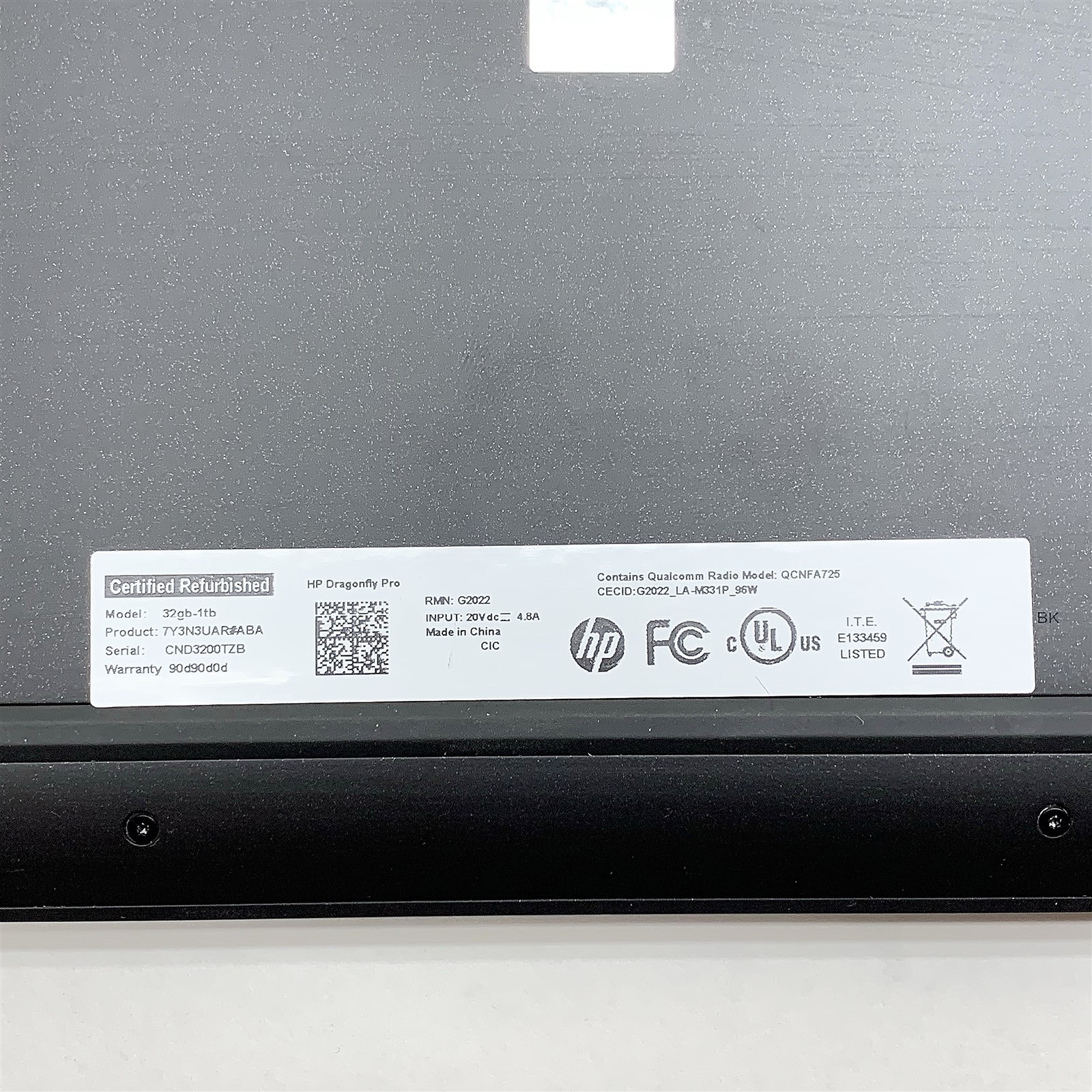 HP DragonFly Pro Laptop AMD Ryzen 7 7736U 2.70GHZ 14″ FHD+ 32GB NO HDD Parts