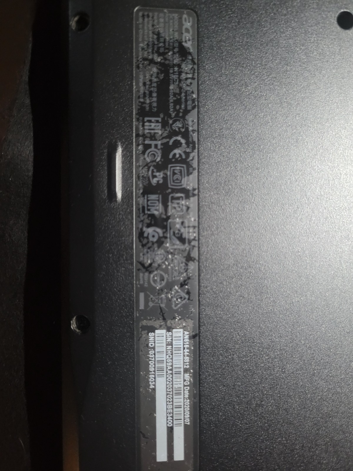 Used Acer Nitro 5 (256GB, Intel Core i5 9th Gen., 16 GB RAM, 15.6 in Screen)