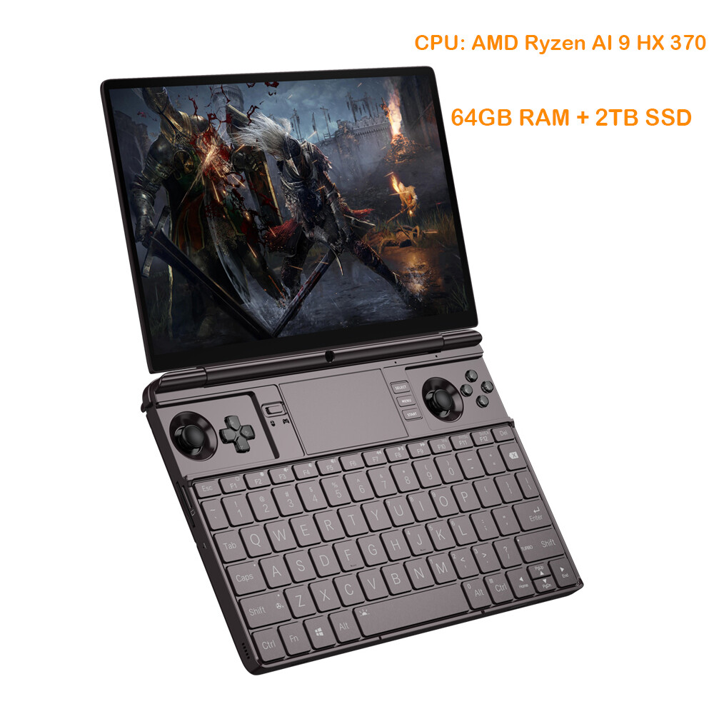 GPD WIN Max 2 2025 10.1″ Handheld Gaming PC, AMD AI 9 HX 370 / R7 8840U 64GB+2TB