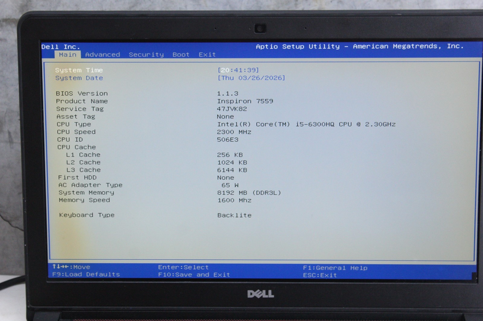 Dell Inspiron 7559 |Dead Bat, No SSD, Case Dmg, LCD Issue| i5-6300HQ, 8GB, 960M