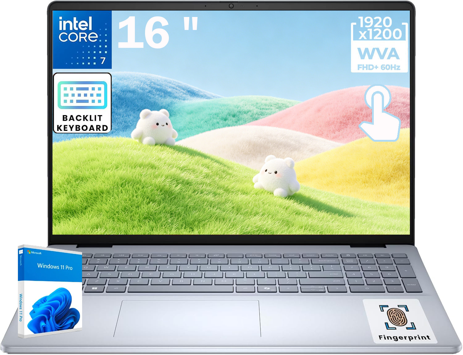 Dell 16″ FHD Laptop, Intel 10-Cores 7 150U, Up to 64GB RAM 2TB SSD, Win 11 Pro