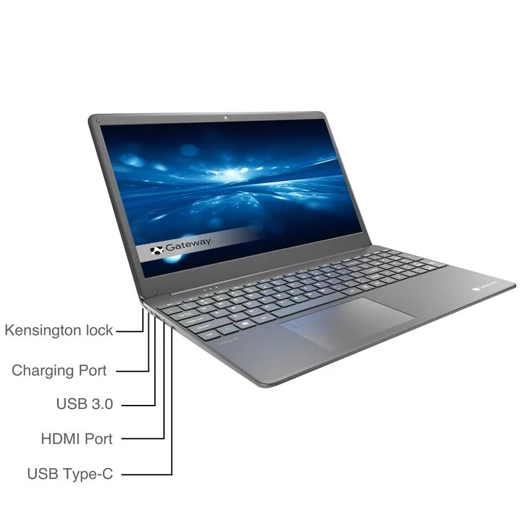 Gateway GWTN156-11BL 15.6″ (128GB SSD, Pentium Silver N5030, 1.10 GHz, 4GB)…