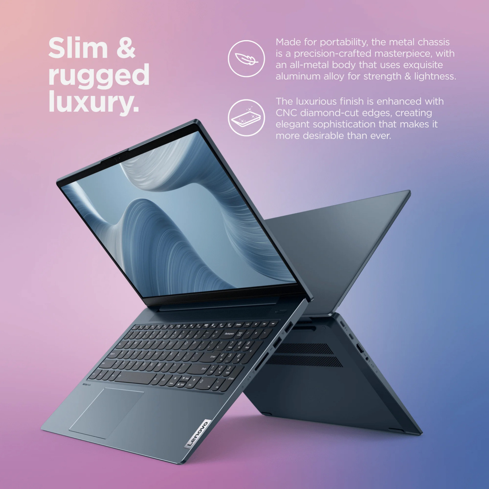 Lenovo Ideapad 5 15.6″ Laptop, AMD Ryzen 7 5825U, 16GB RAM, 512GB SSD, Blue