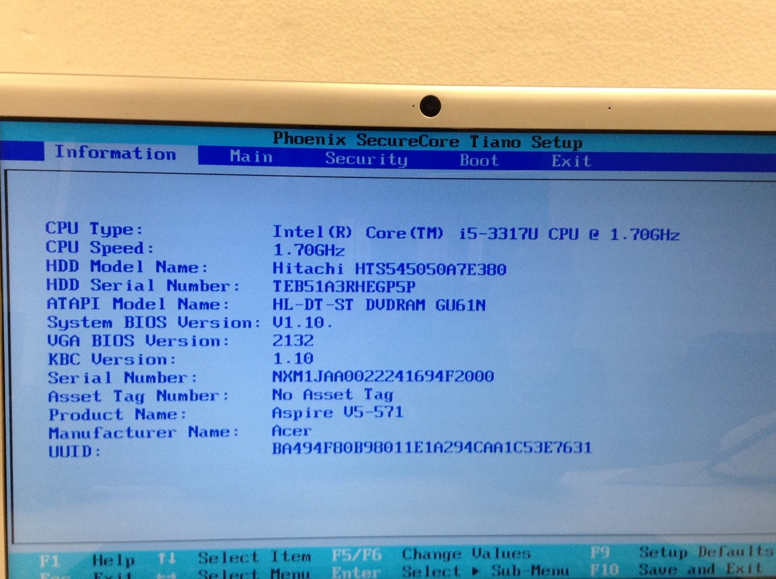 Acer V5-571 MS2361 15.6″ Laptop i5-3317U 1.70GHz 6GB RAM 500GB HDD WORKS