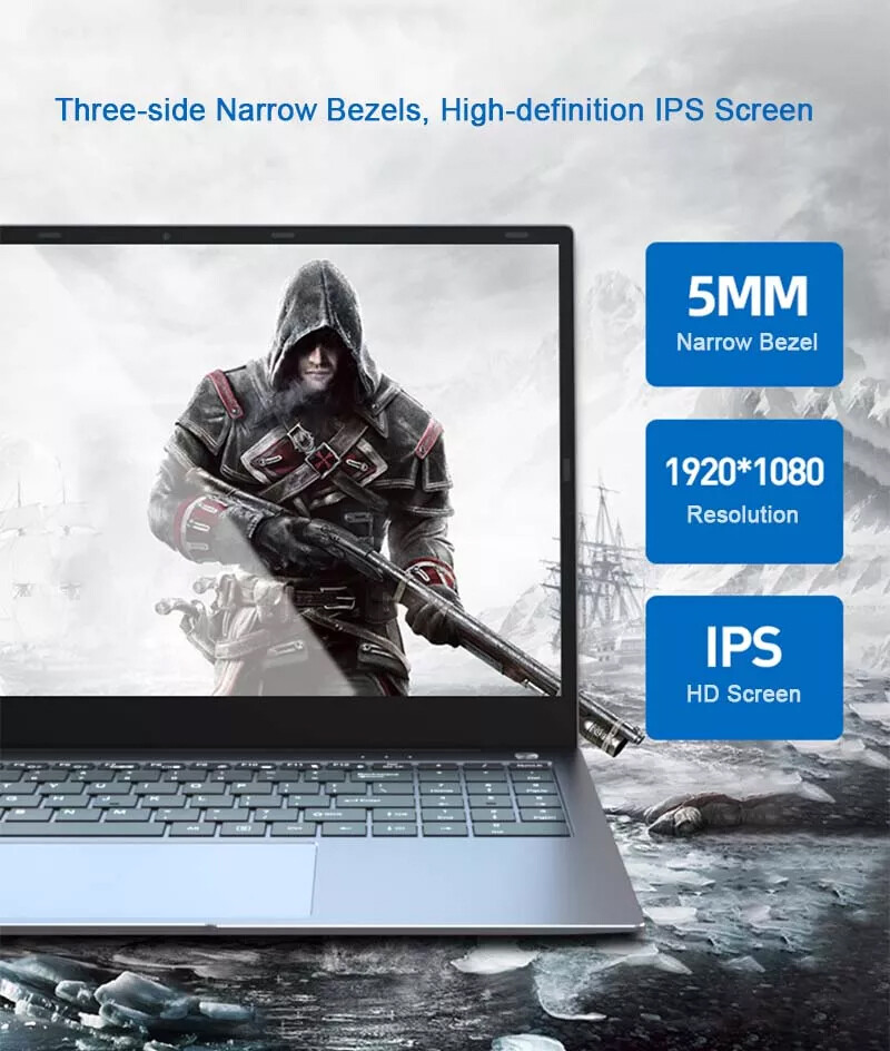 NEW NetFu 15.6″ FHD IPS Laptop, 12th Gen Core i7 CPU, Iris Xe GPU