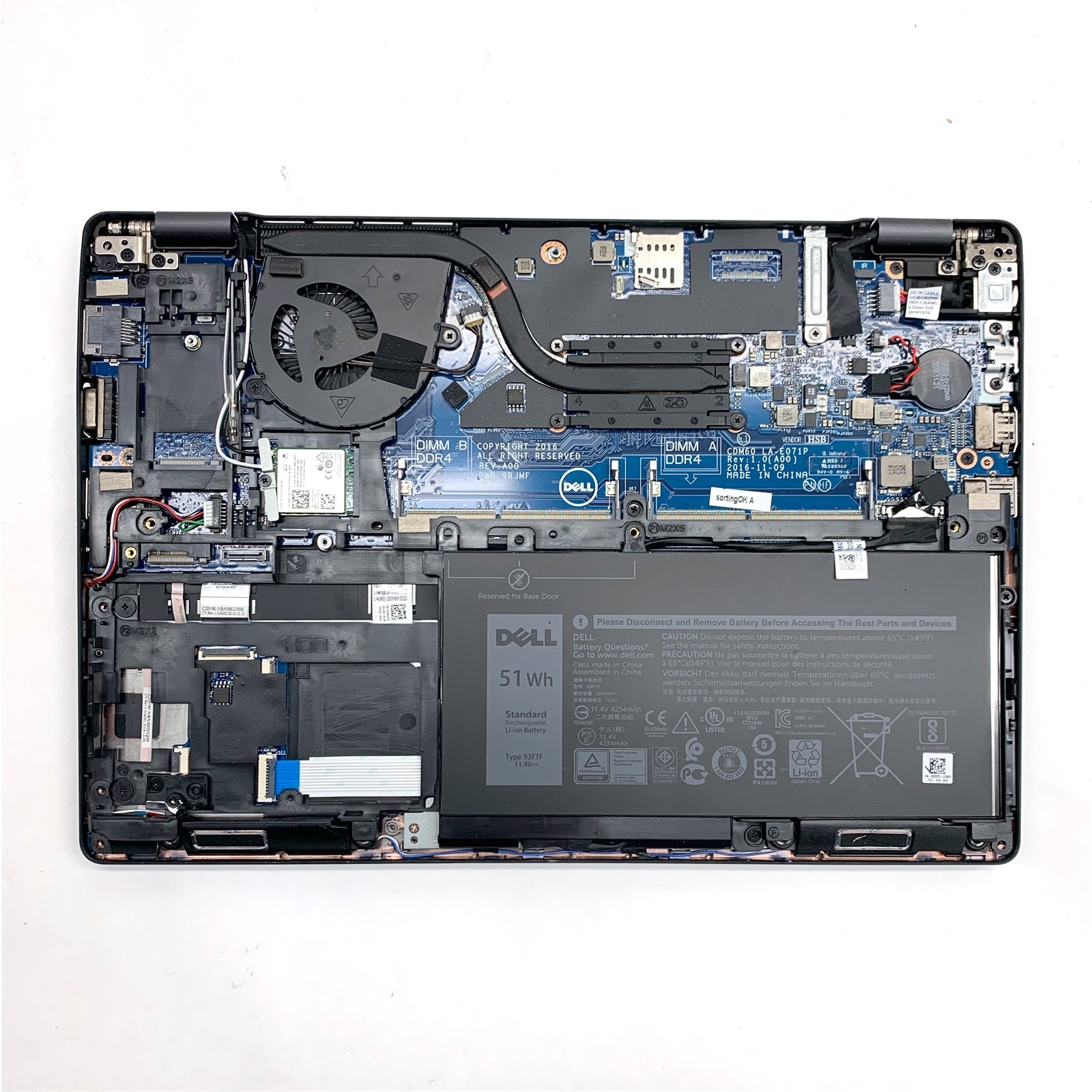 Dell Latitude 5280 12.5″ Intel i5-7300U 2.6GHz No Ram SSD Damaged Port For Parts