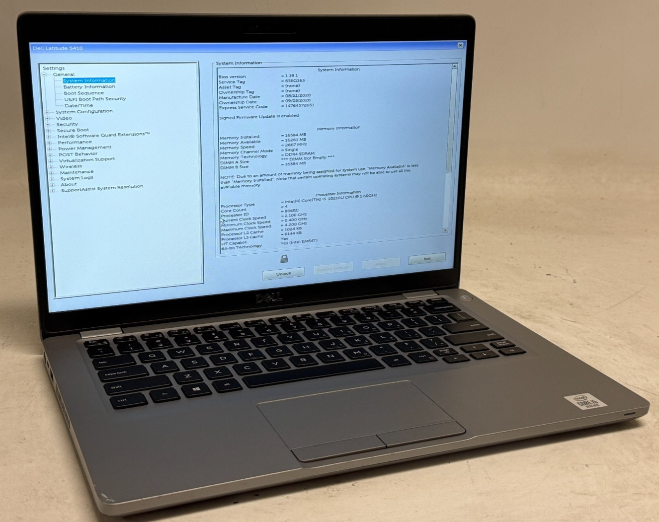 Dell Latitude 5410 14″ (i5-10210u 1.60GHz – 16GB RAM – 256GB SSD – Win11Home)