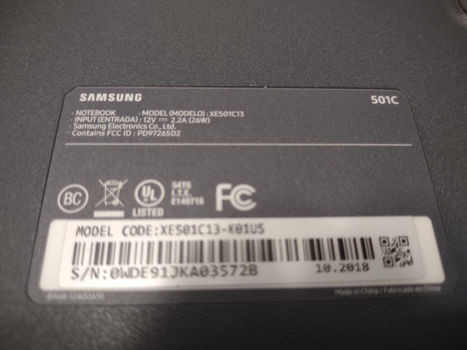 Samsung Chromebook XE501C13-K01US 11.6″ Intel Celeron 2GB Gray w/ Charger
