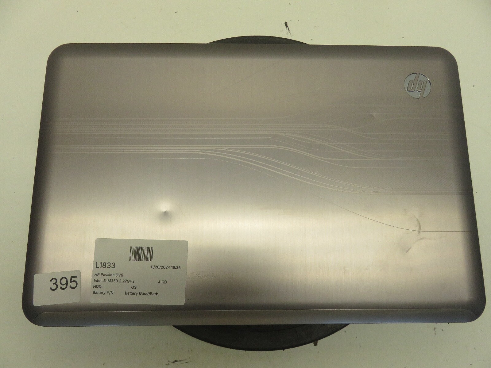 HP Pavilion DV6-3225dx Intel i3-M350 2.27GHz 4 GB NO HDD No Batt