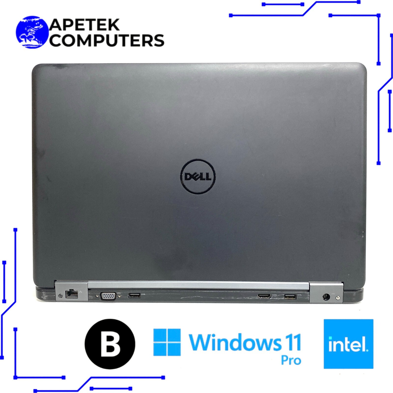 Dell Latitude E5550 i5 2.2GHz 8 GB RAM 240 GB SSD Win 11 + ADAPTERS + APP BUNDLE