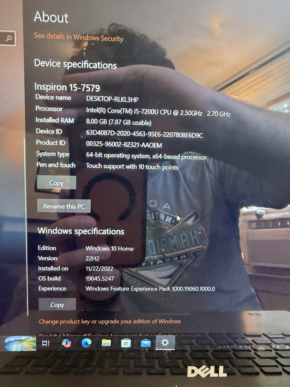 Dell Inspiron 15 7579 i5-7200U 8gb Ram 256gb SSD 2 In 1 Touchscreen Laptop