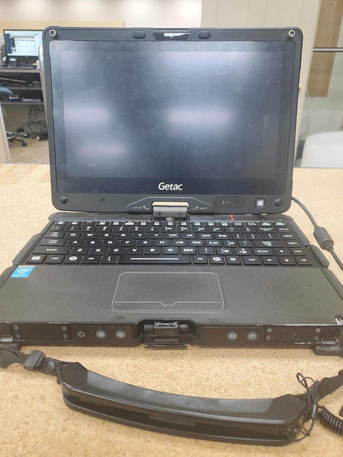 GETAC V110 Laptop Tablet Touch Screen i5-4300U 1.90GHz 8gB No HDD 10117hrs