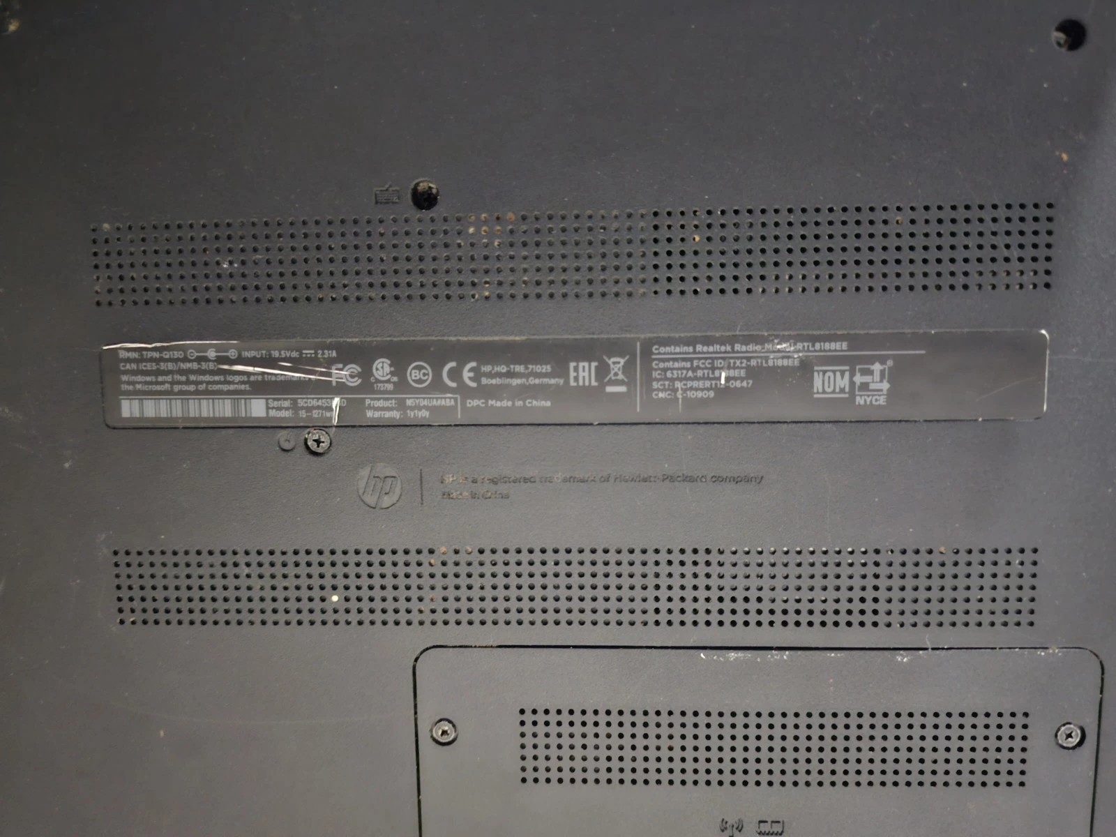 HP Intel Pentium 15-1271WM Laptop 4GB Ram 500GB Hard Drive – FOR PARTS OR REPAIR