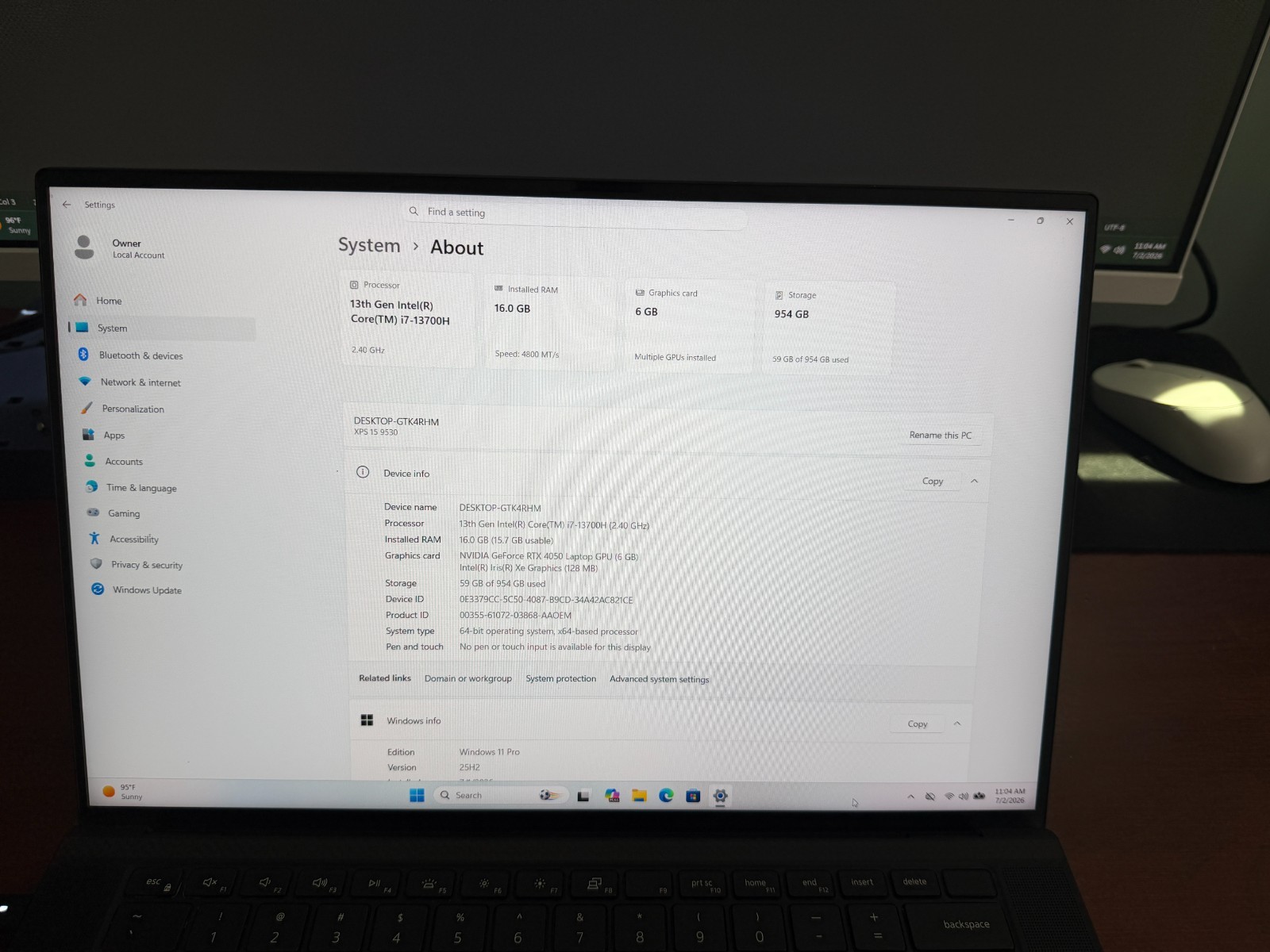 Dell XPS 15 9530 Core i7-13700H 16GB 1TB NVME RTX 4050 FHD+ Win11 130W Charger