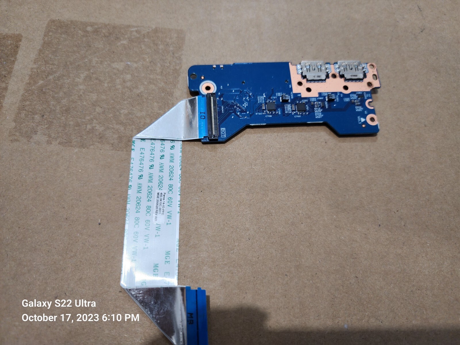 Lenovo Ideapad Flex 5 14IIL05 10th Gen i5 OEM USB Card Reader Board