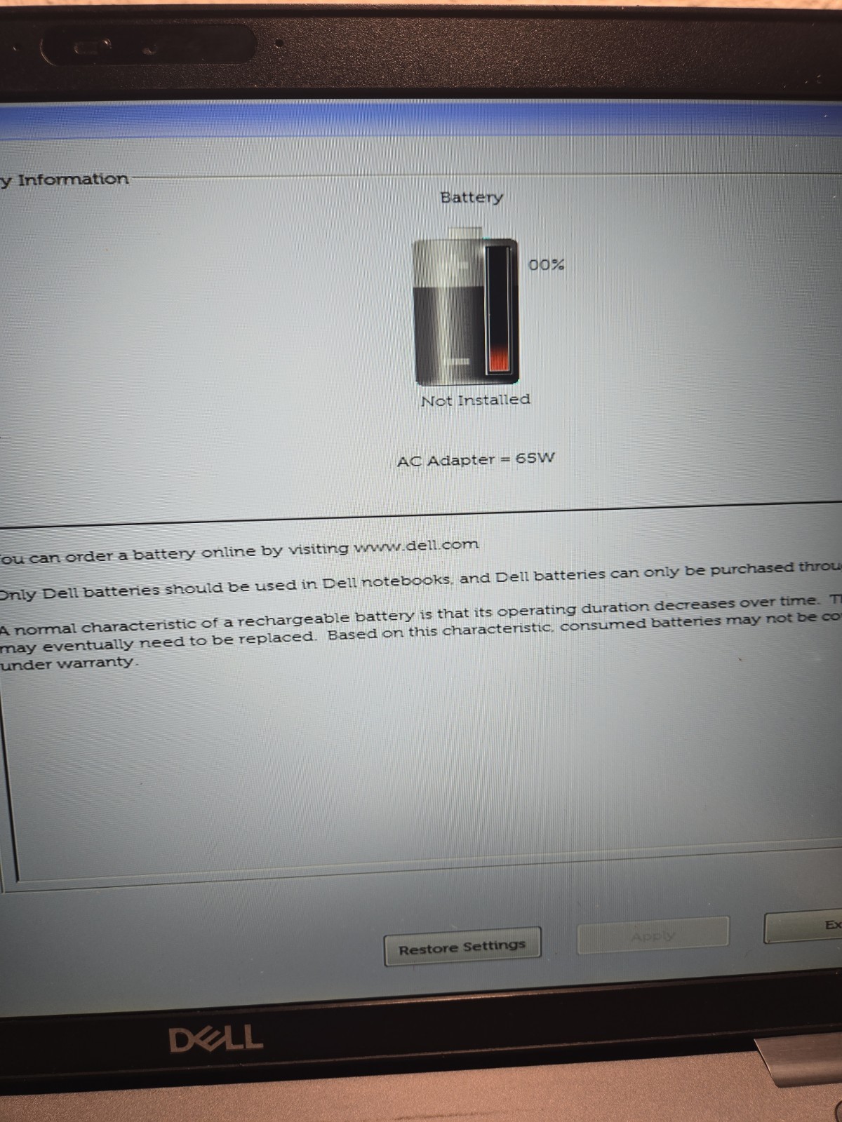 Dell 15,6″/ i5-10400H/ Camera/../ NO SSD, NO RAM, NO BATTERY, NO AC/ TESTED#16