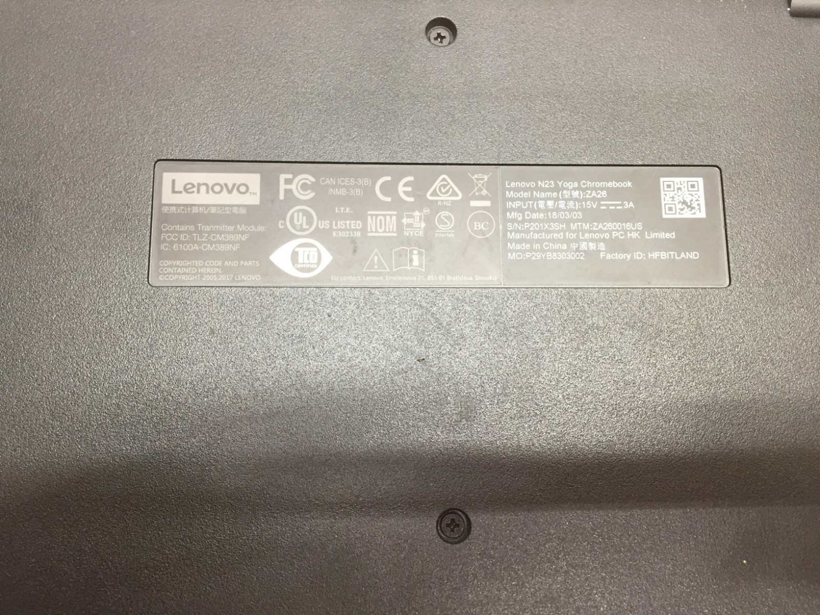 Lenovo N23 Yoga Touchscreen Chromebook 11.6″ 4GB 32gb SSD **See Description**