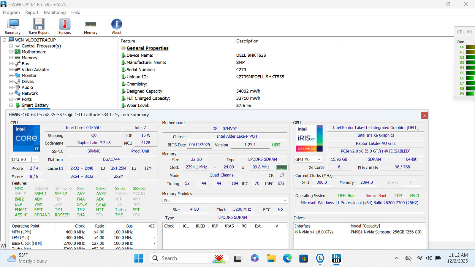 Dell Latitude 5340 2in1 13″ FHD Touch I7-1365U 256GB SSD 32GB W11P *READ*