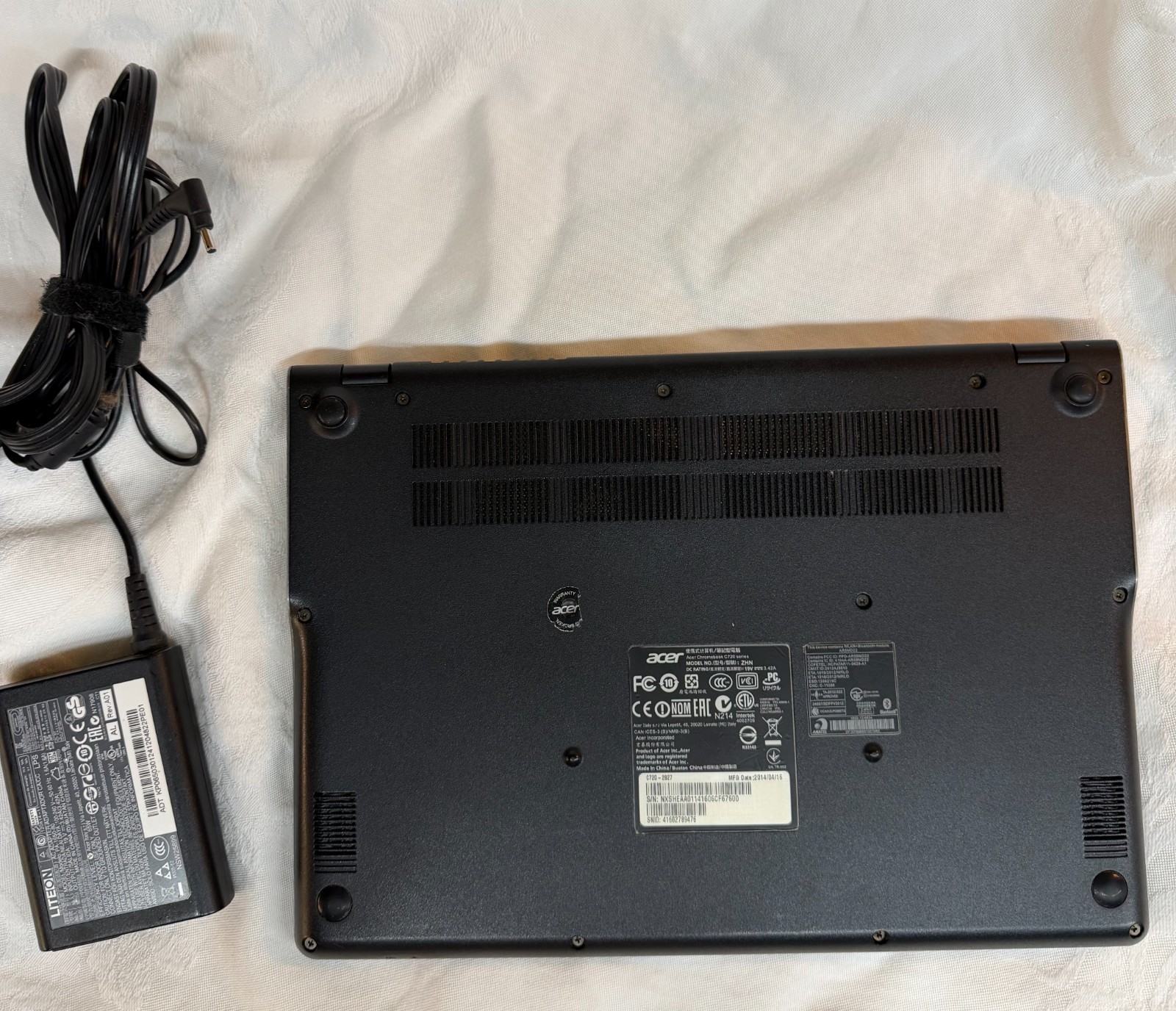 Acer Chromebook C720-2827 11.6″ Celeron 2955U 2GB RAM Charger Tested