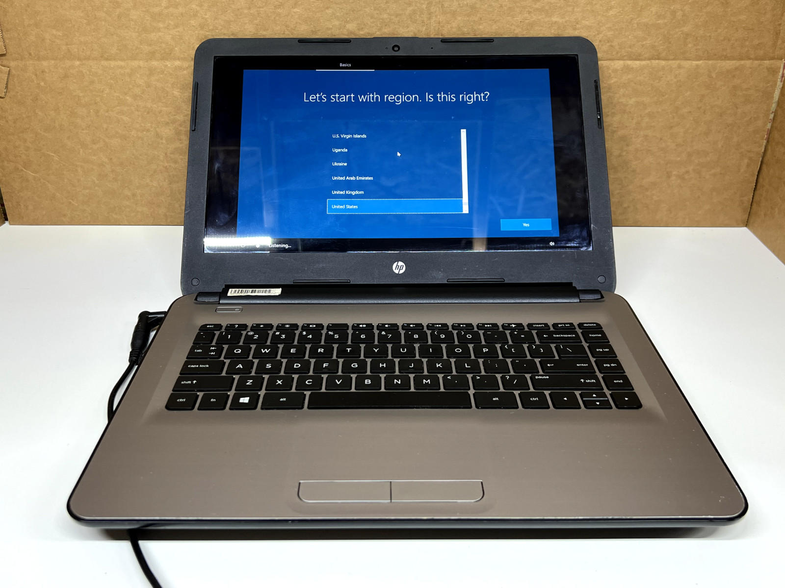 HP 14 Series Laptop AMD E2-7110 Processor 4GB RAM 32GB eMMC Windows 10 Installed