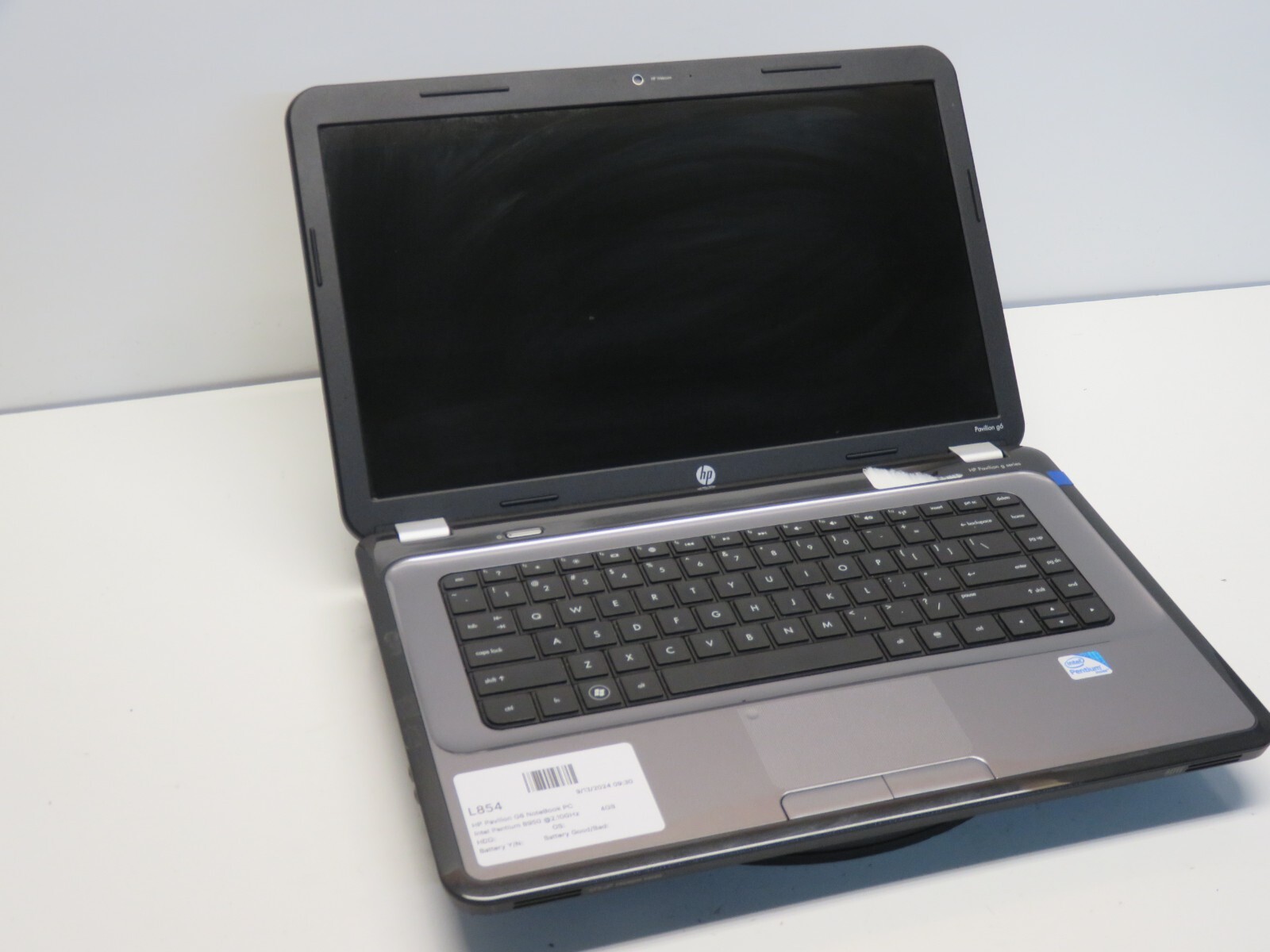 HP Pavilion G6 NoteBook PC Intel Pentium B950 2.10GHz 4GB NO HDD No Batt