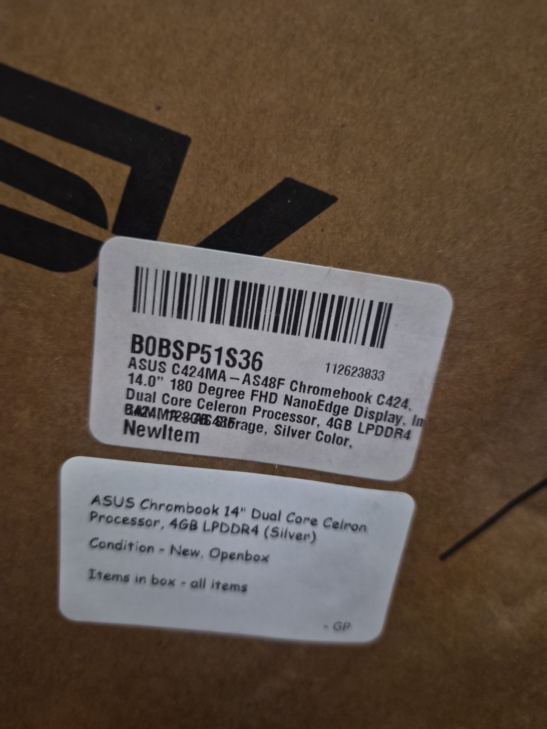 ASUS C424MA-AS48F 140 Chromebook 4 GB Storage Intel Dual Core