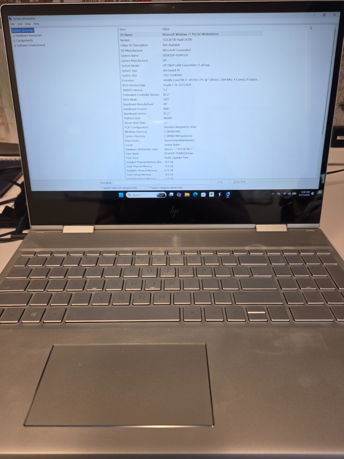 HP Envy x360 Convertible 15-dr1072ms 15.6″ Touch Laptop/i7-10510U/16GB/1TB SSD
