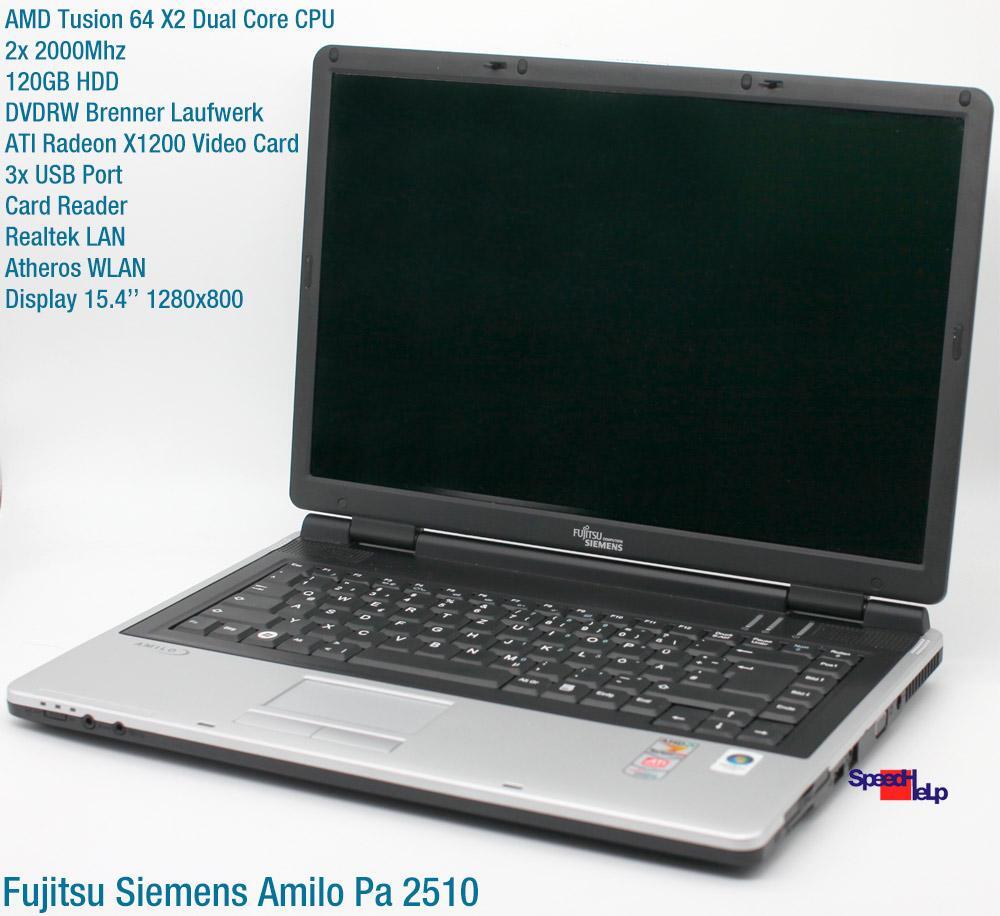 NOTEBOOK FUJITSU SIEMENS AMILO PA 2510 120GB HDD 3GB RAM DVDRW FOR WINDOWS XP