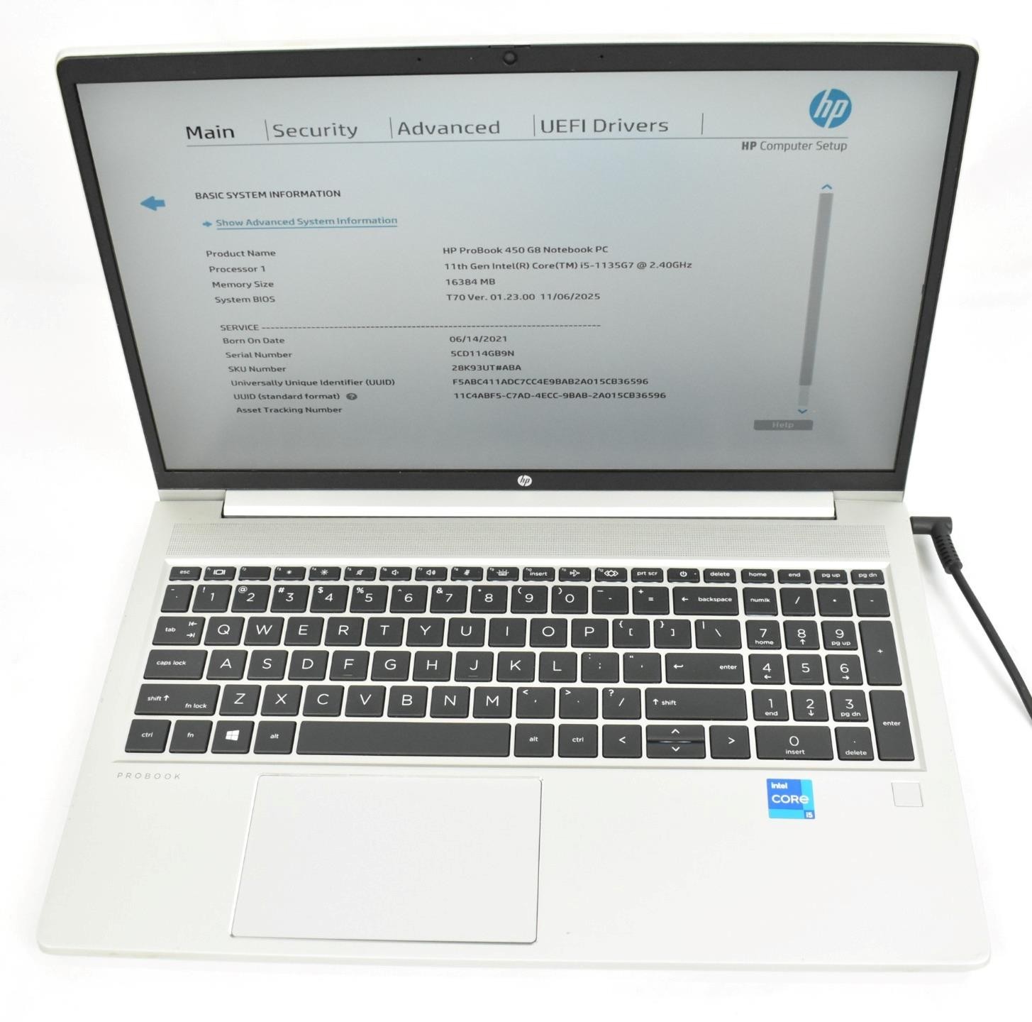 HP ProBook 450 G8 Laptop i5-1135G7 2.4GHz 16GB 256GB SSD No OS *See Details*